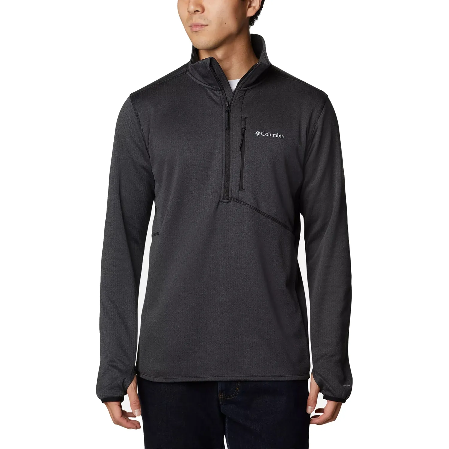 Men's Columbia Park View Fleece Half Zip Pullover Black
