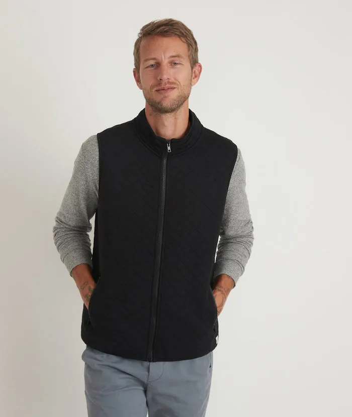 Men's Corbet Full Zip Vest in Black