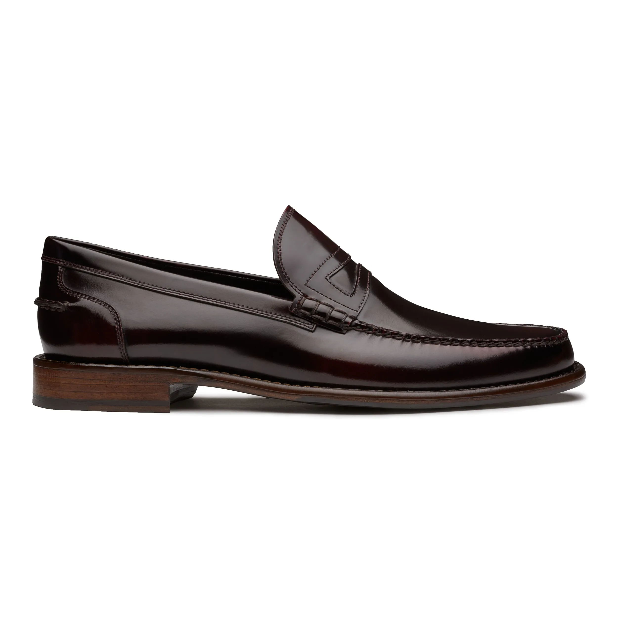 Men's Dressy Wine Oxblood Leather Loafers