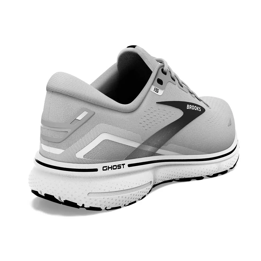 Men's Ghost 15 Running Shoe- Alloy/Oyster/Black- Wide (2E)