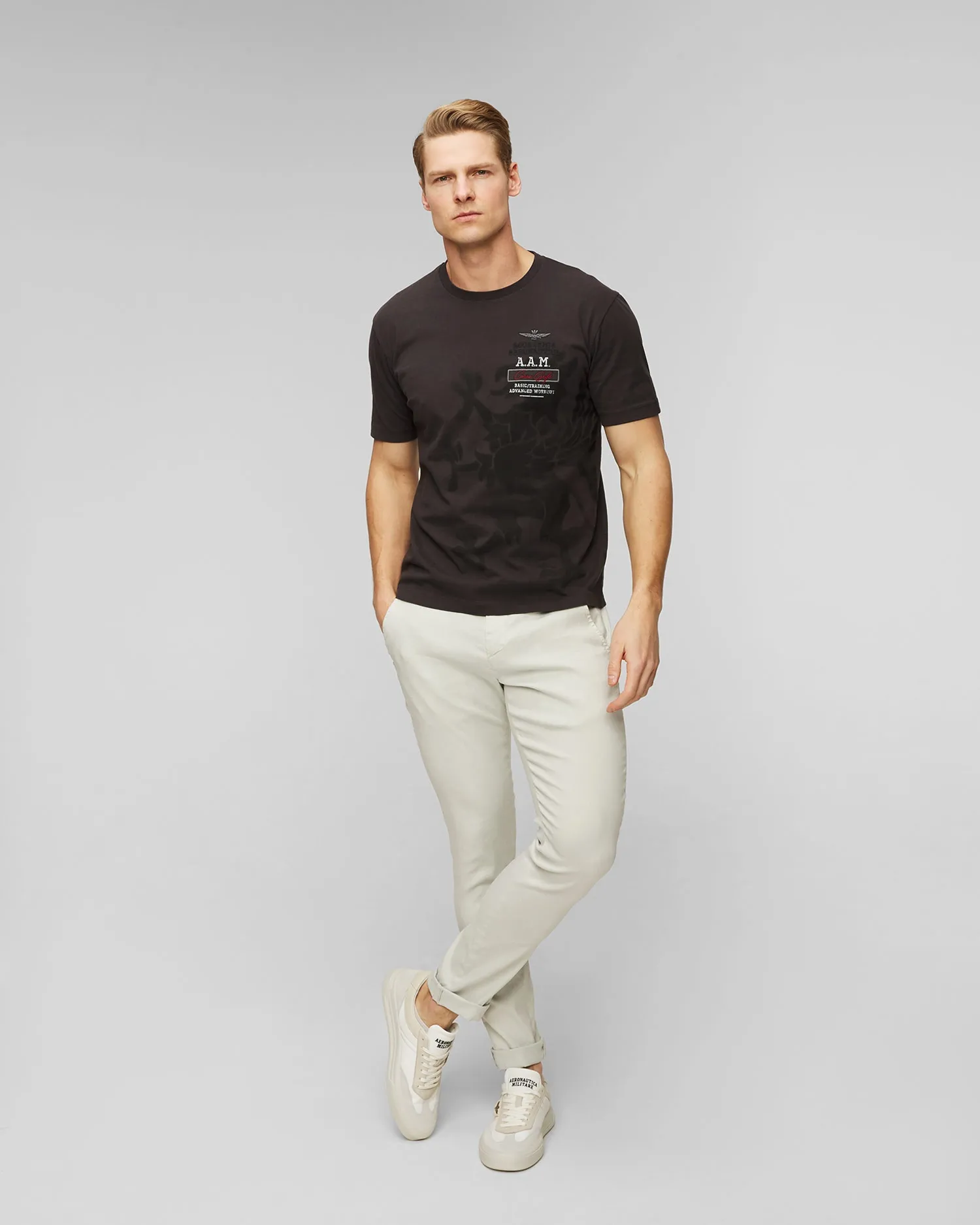 Men’s grey linen trousers Dondup UP235LS0004UBM5-904