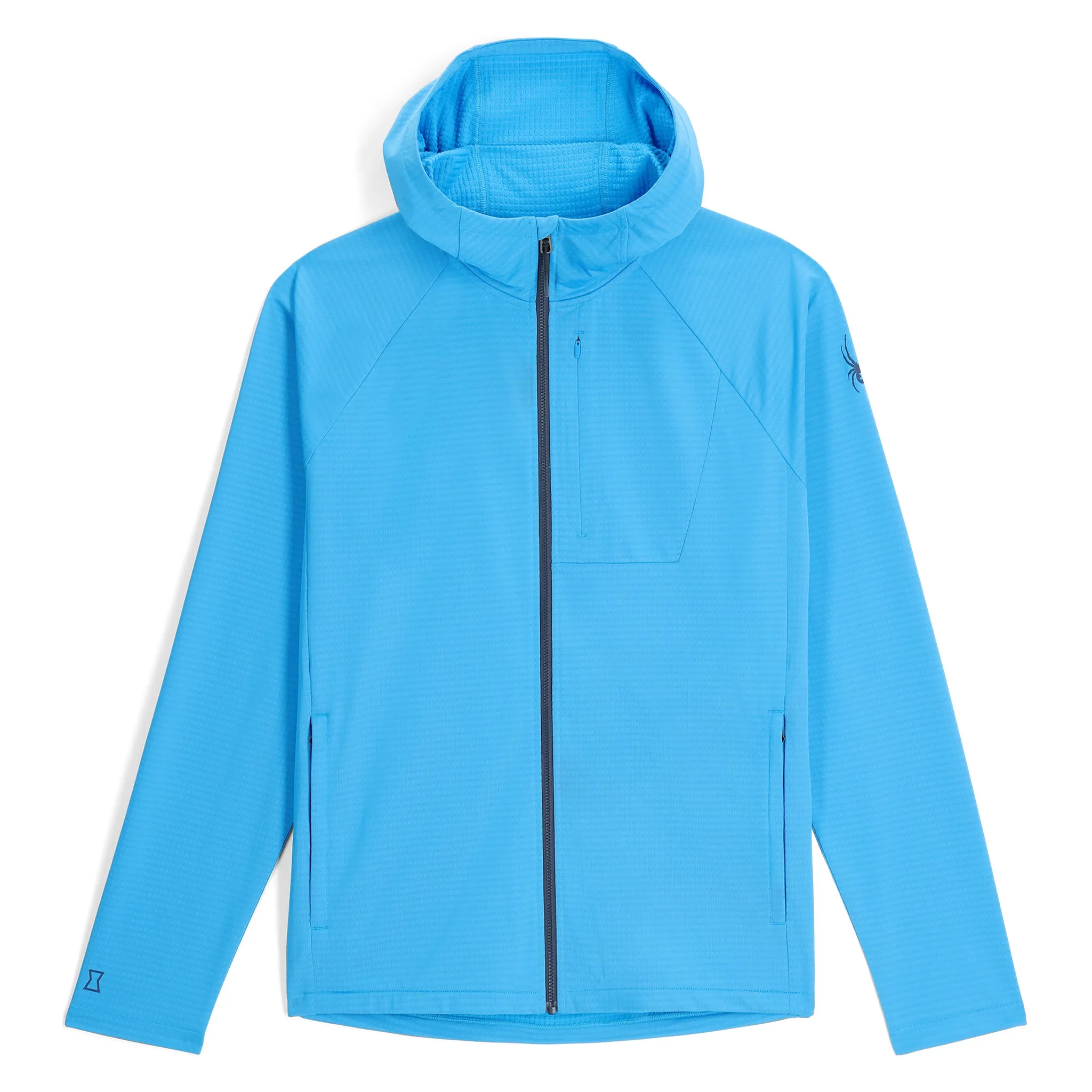 Mens Gridweb Tech Hoodie - Aether Blue
