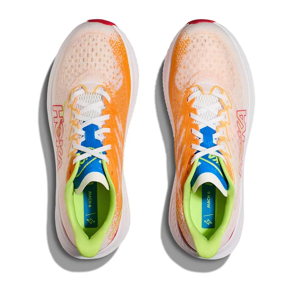 Men's Mach 6 Running Shoe - White/Solar Flare - Regular (D)