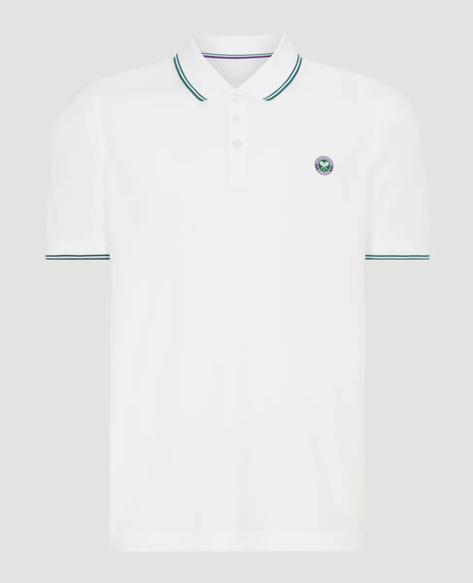 Mens Square Performance Polo - White