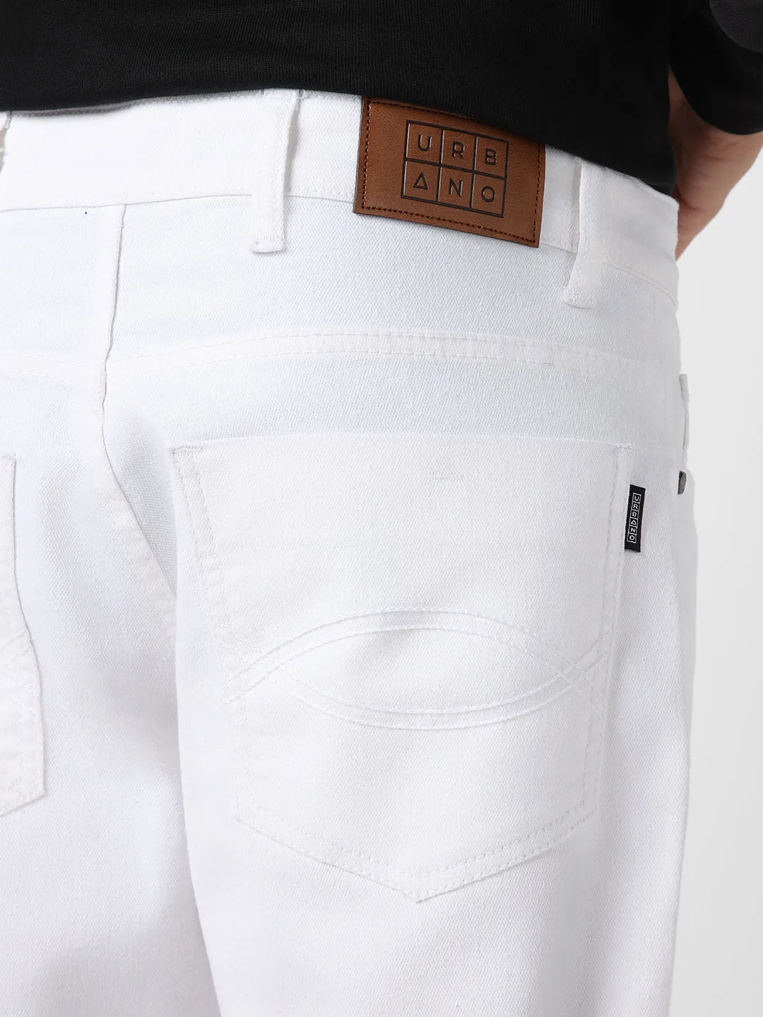 Men's White Washed Bootcut Jeans Stretchable