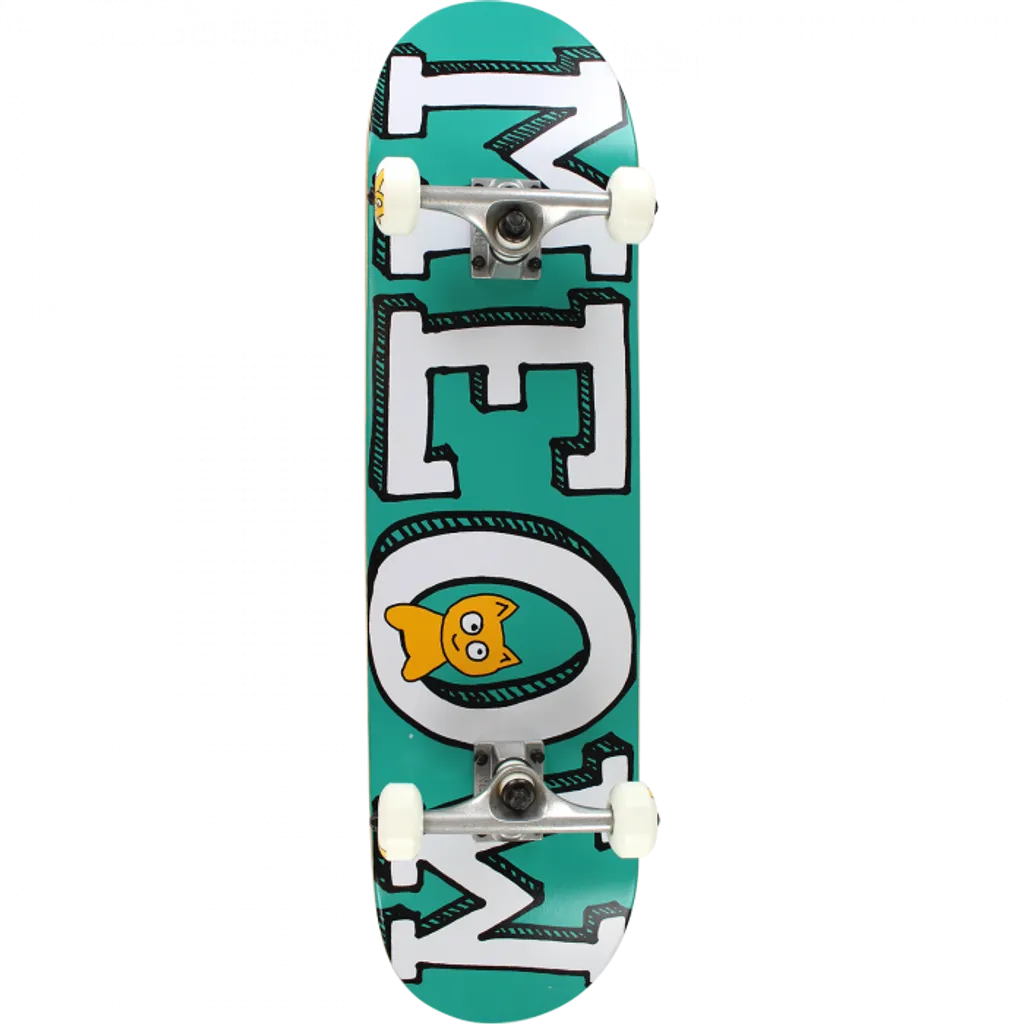 MEOW LOGO COMPLETE SKATEBOARD -8.0 TEAL