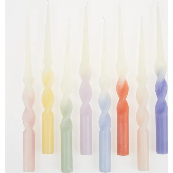 Meri Meri Rainbow Twisted Table Candles