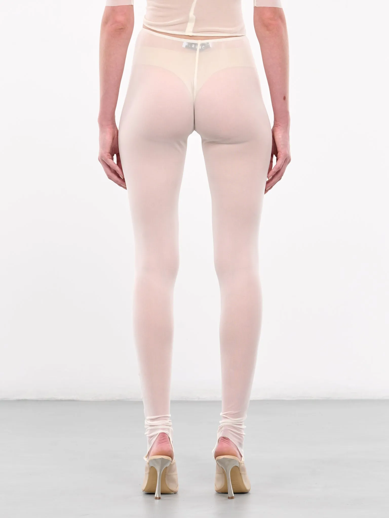 Mesh Toe Leggings (LE01PW-PEARL-WHITE)