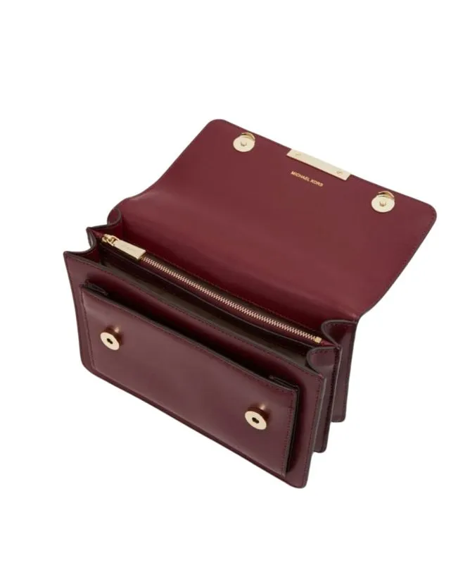 Michael Kors Jade Gusset Crossbody Bag | Dark Berry - 32S9GJ4COL