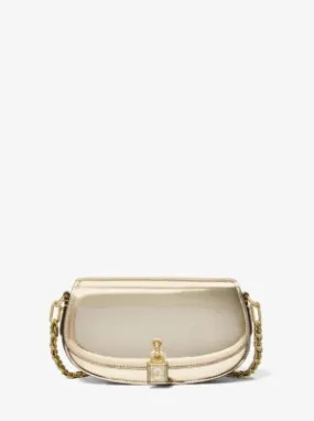 Mila Small Metallic Leather Shoulder Bag