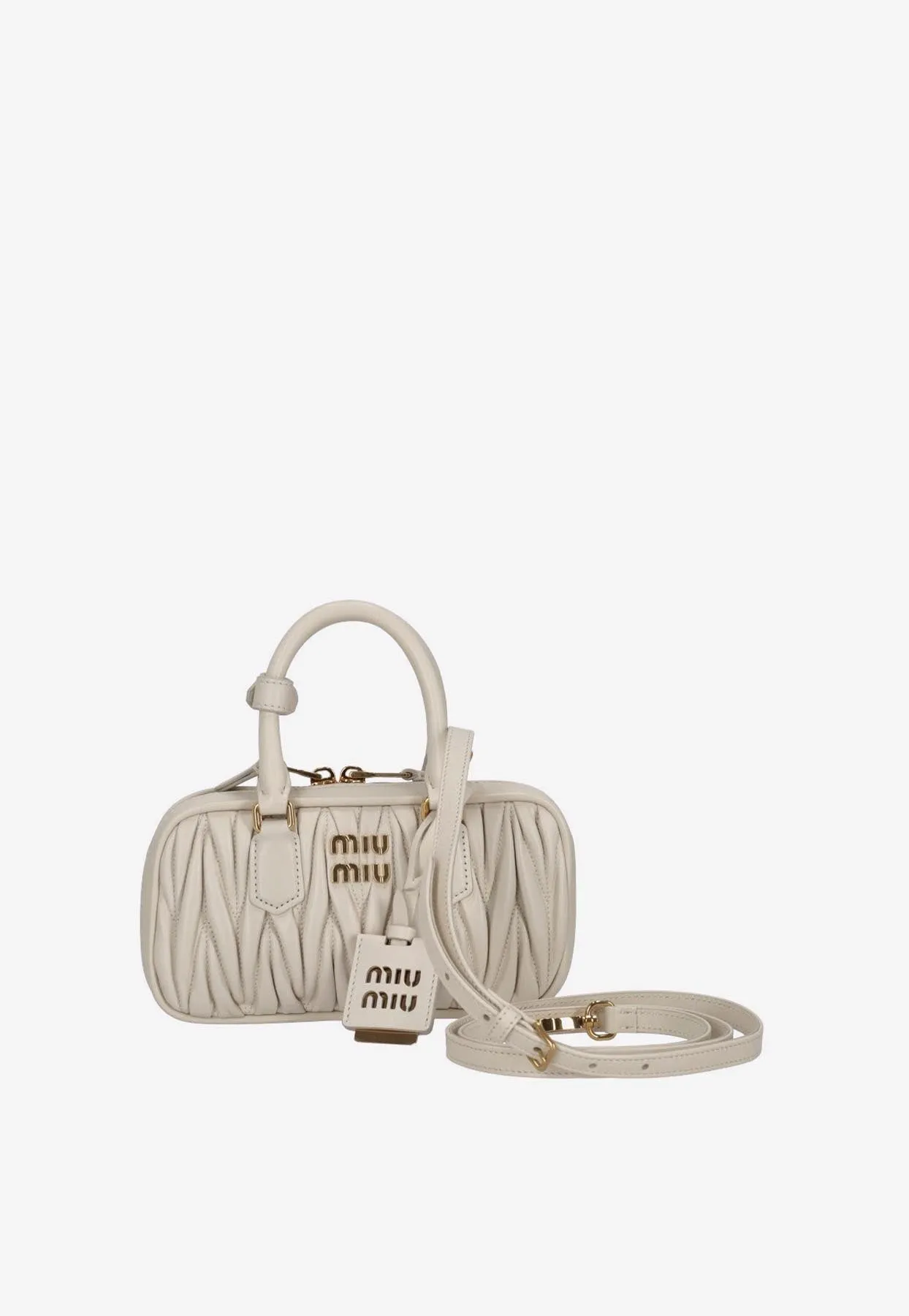 Mini Arcadie Matelassé Leather Top Handle Bag