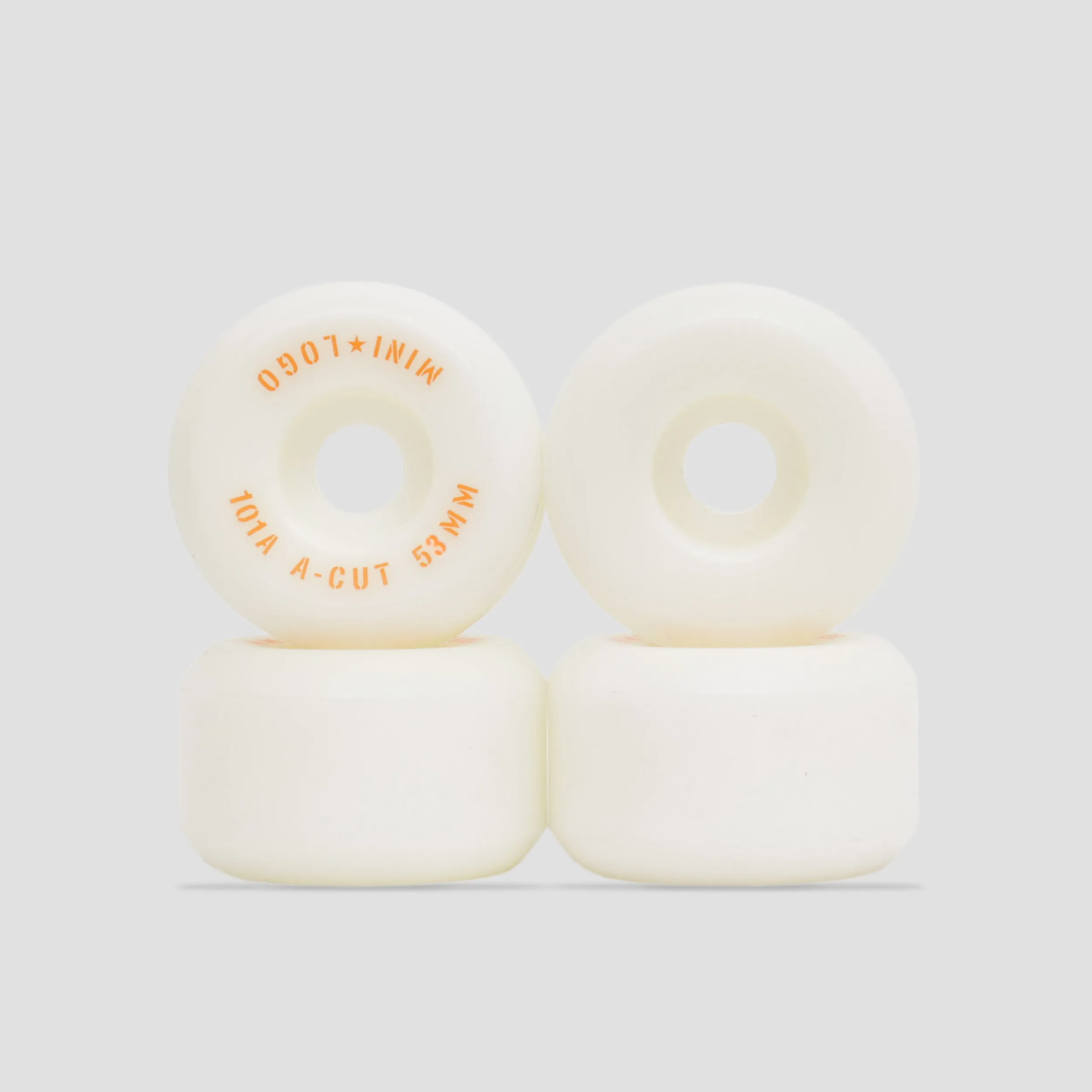 Mini Logo 53mm 101a A-Cut 2 Skateboard Wheels White