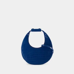 Mini Moon Crossbody - Staud - Leather - Island Blue