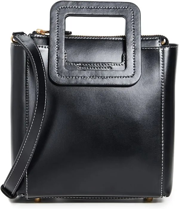 Mini Shirley Leather Bag - Black