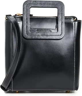 Mini Shirley Leather Bag - Black