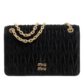 Miu Miu  Chain Linked Mini Shoulder Bag Black