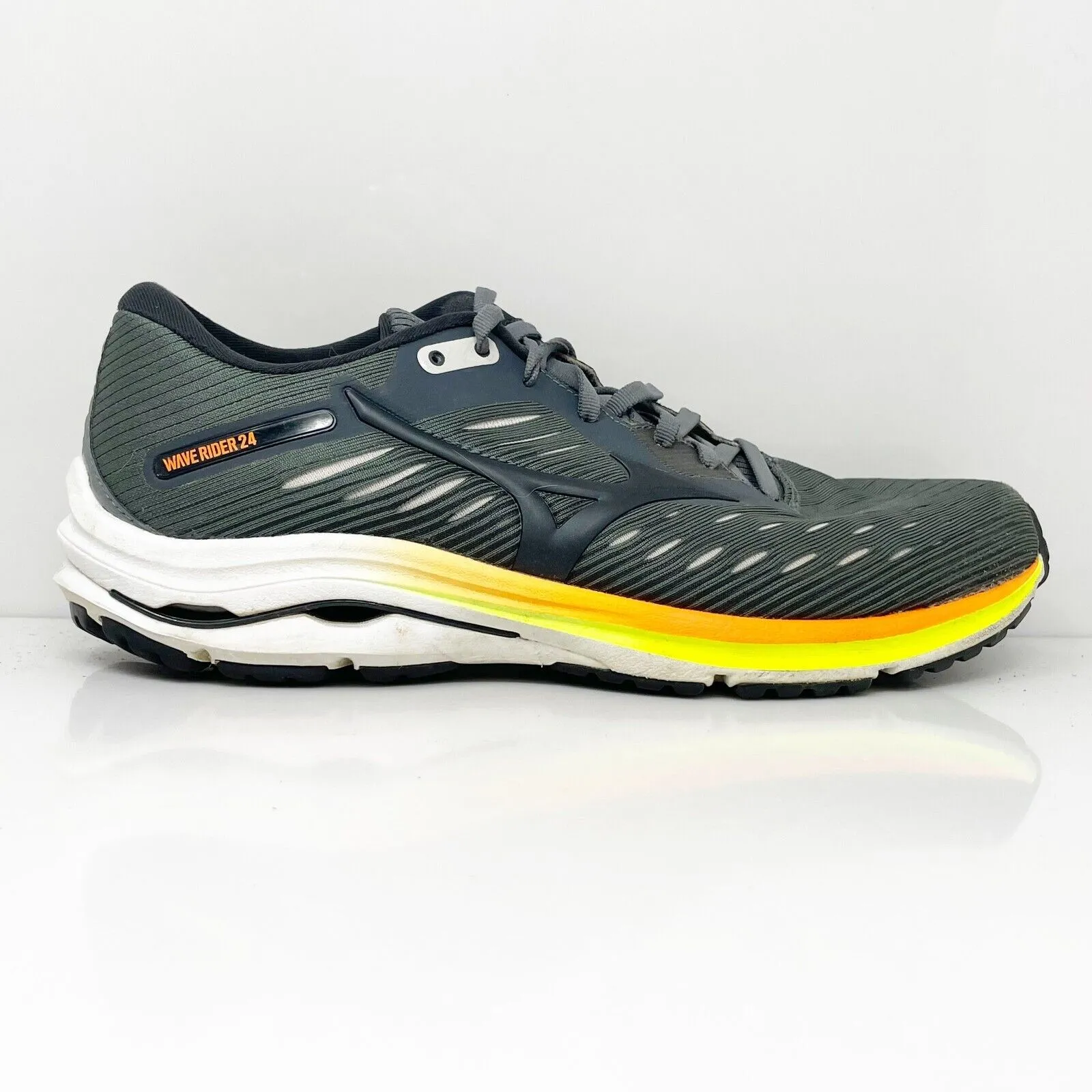 Mizuno Mens Wave Rider 24 411224 9795 Gray Running Shoes Sneakers Size 9