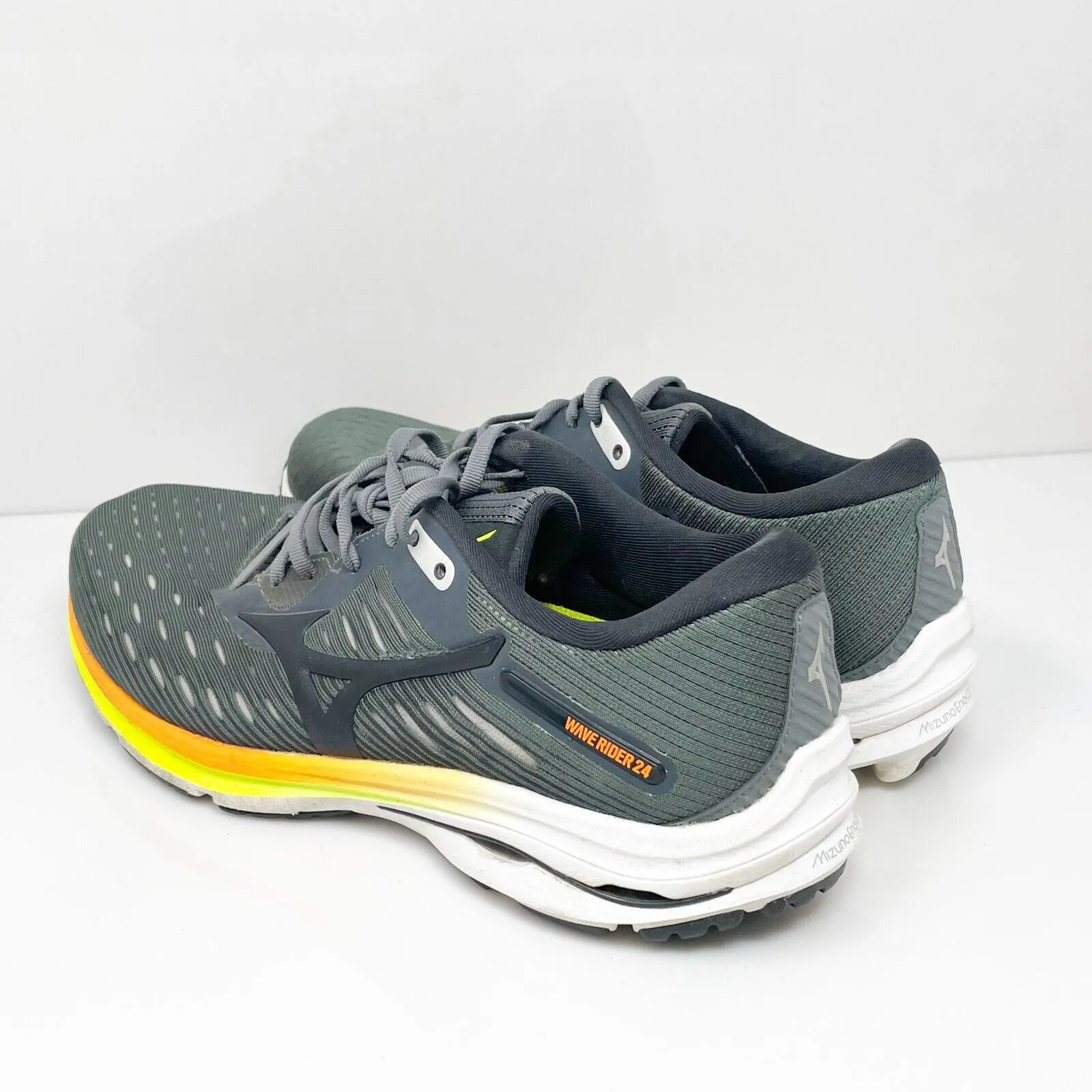 Mizuno Mens Wave Rider 24 411224 9795 Gray Running Shoes Sneakers Size 9