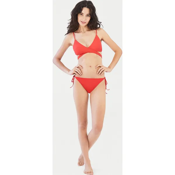 MOLOCO Women's James Bikini Bottom, Red