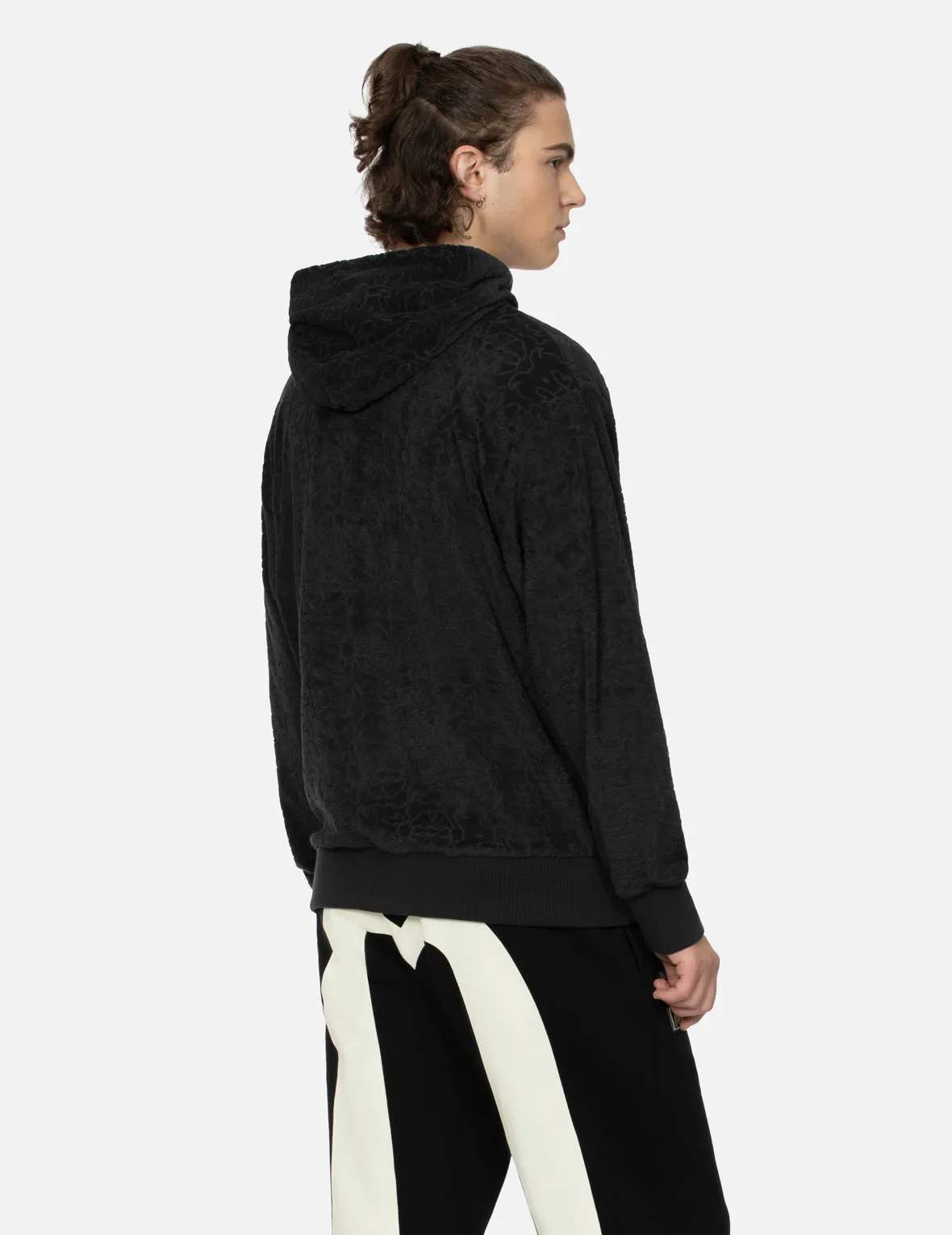 Monogram Jacquard Boucle and Seagull Embrodiery Relax Fit Hoodie