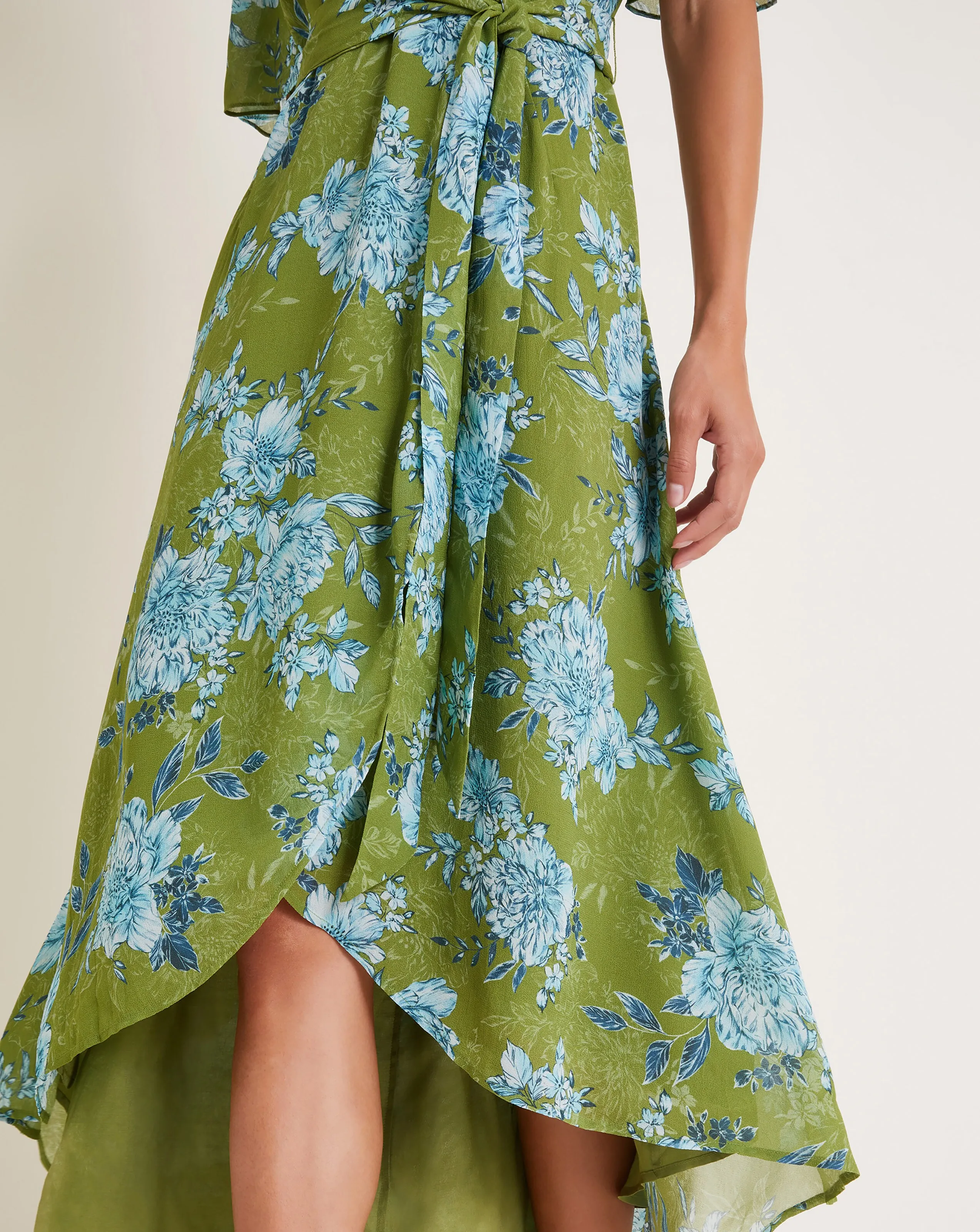 Monsoon Eva Floral Wrap Midi Dress | Simply Be