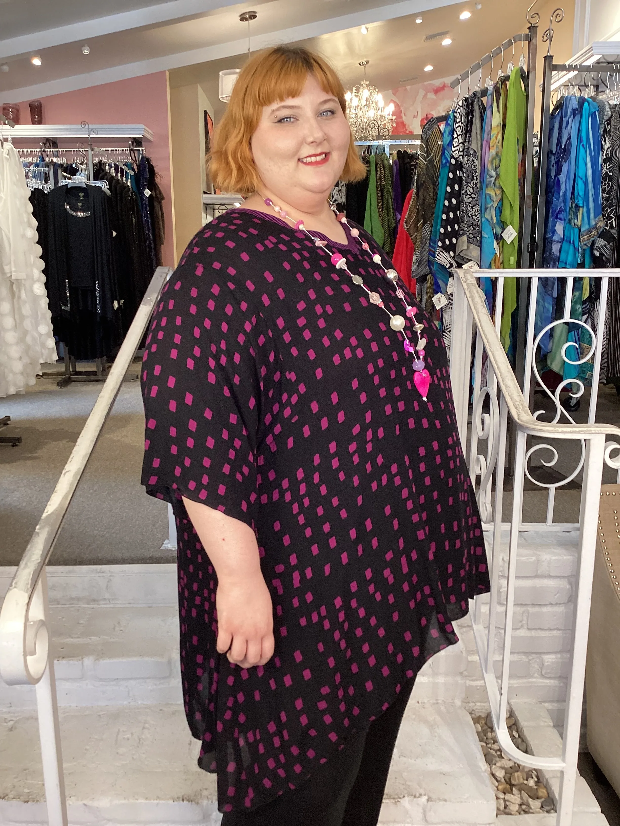 MOROCCO TUNIC - MAGENTA SQUARE