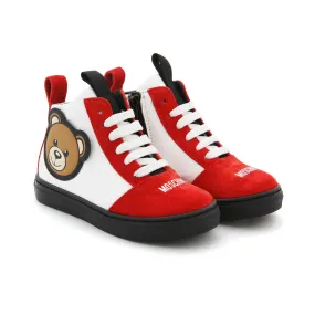 Moschino Unisex High Sneakers With Teddy Bear