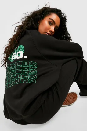 Motocross Printed Oversized Polo Shirt