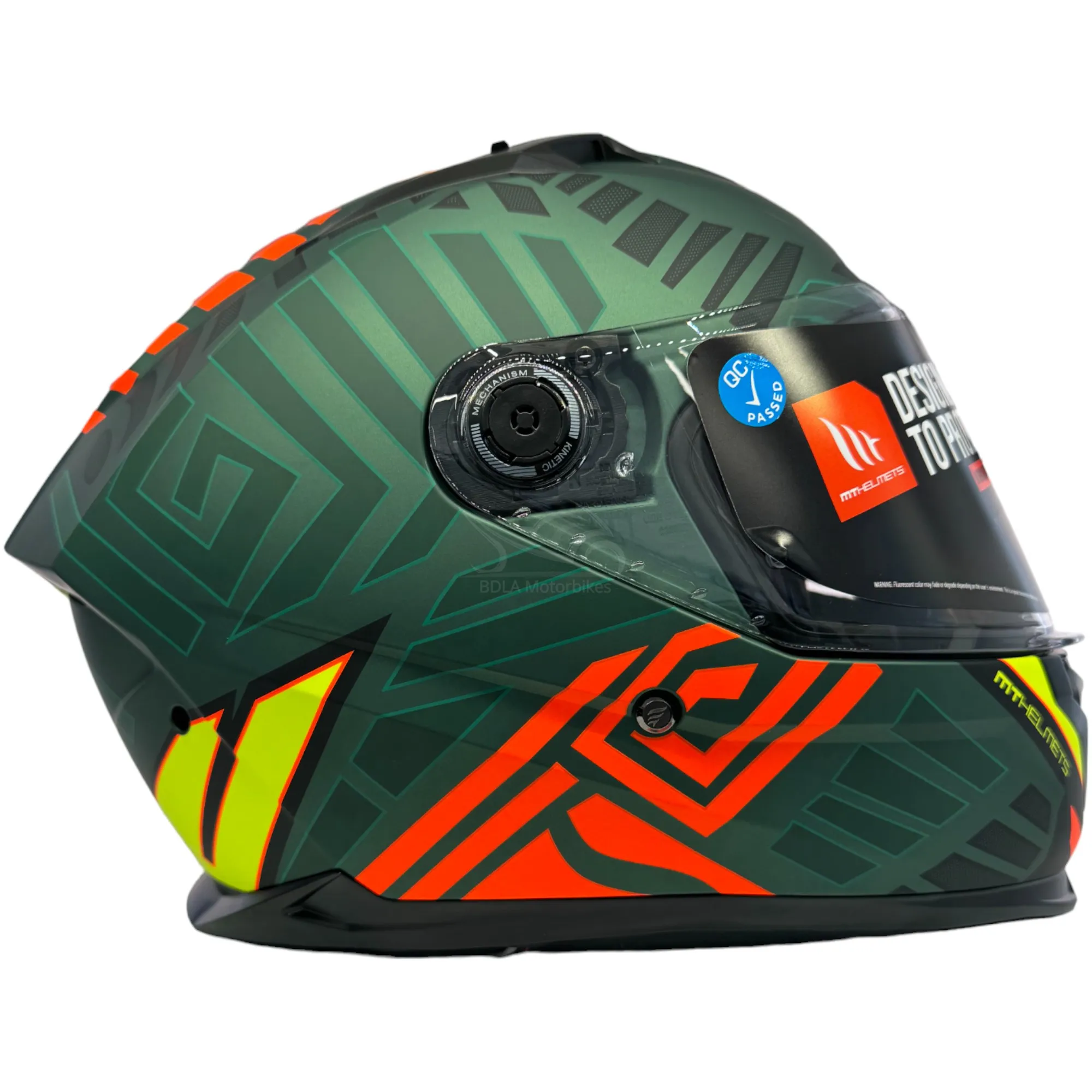 MT Braker Zebra Helmet - Black/Green