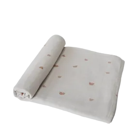 muslin swaddle blanket - rainbows