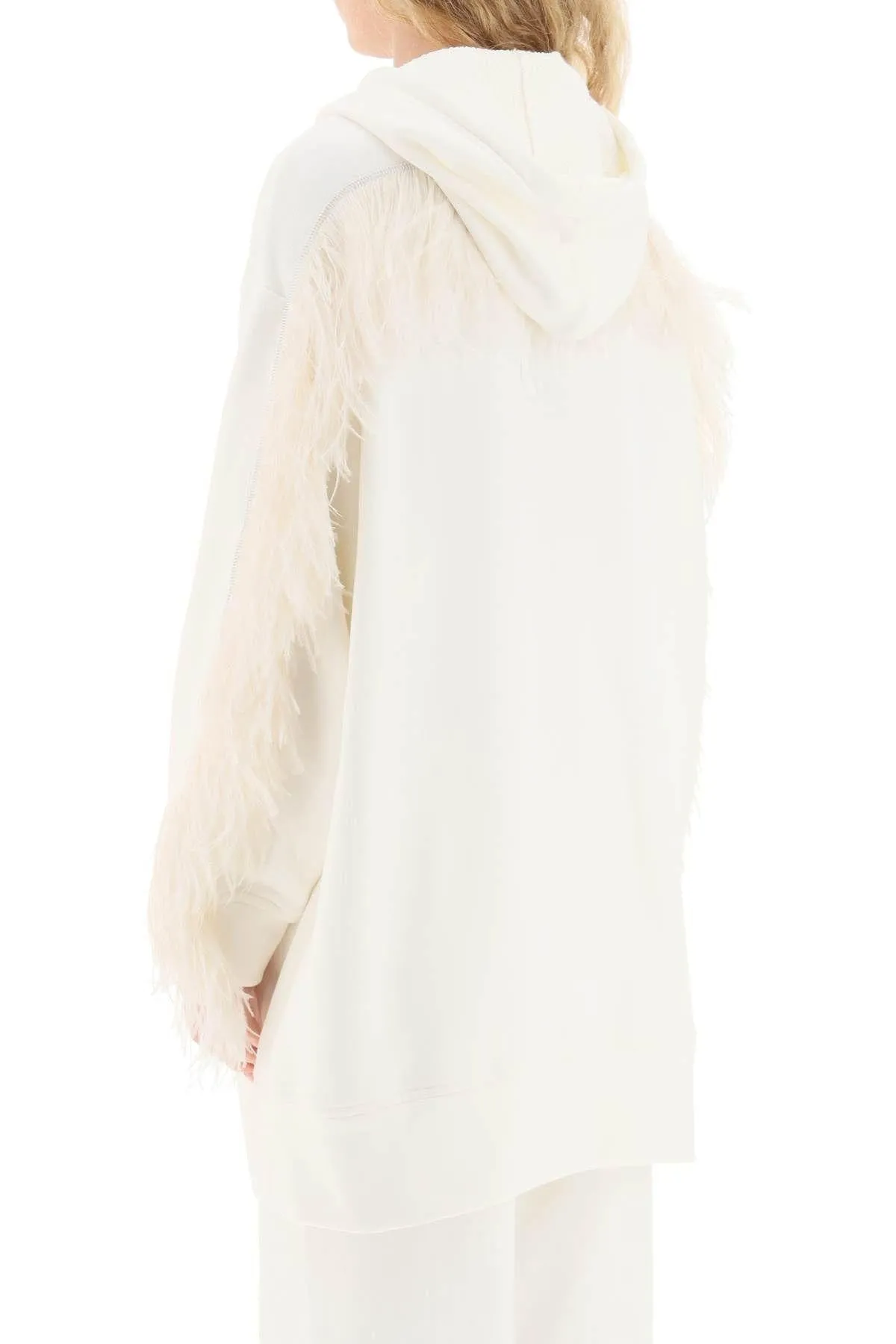 N.21    N.21 Oversized Hoodie With Feathers