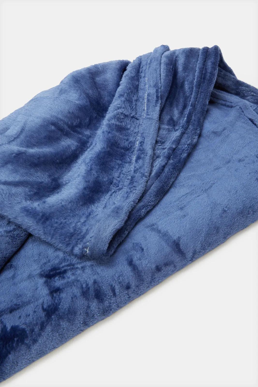 Navy Plain Flannel Blanket (Single Size)