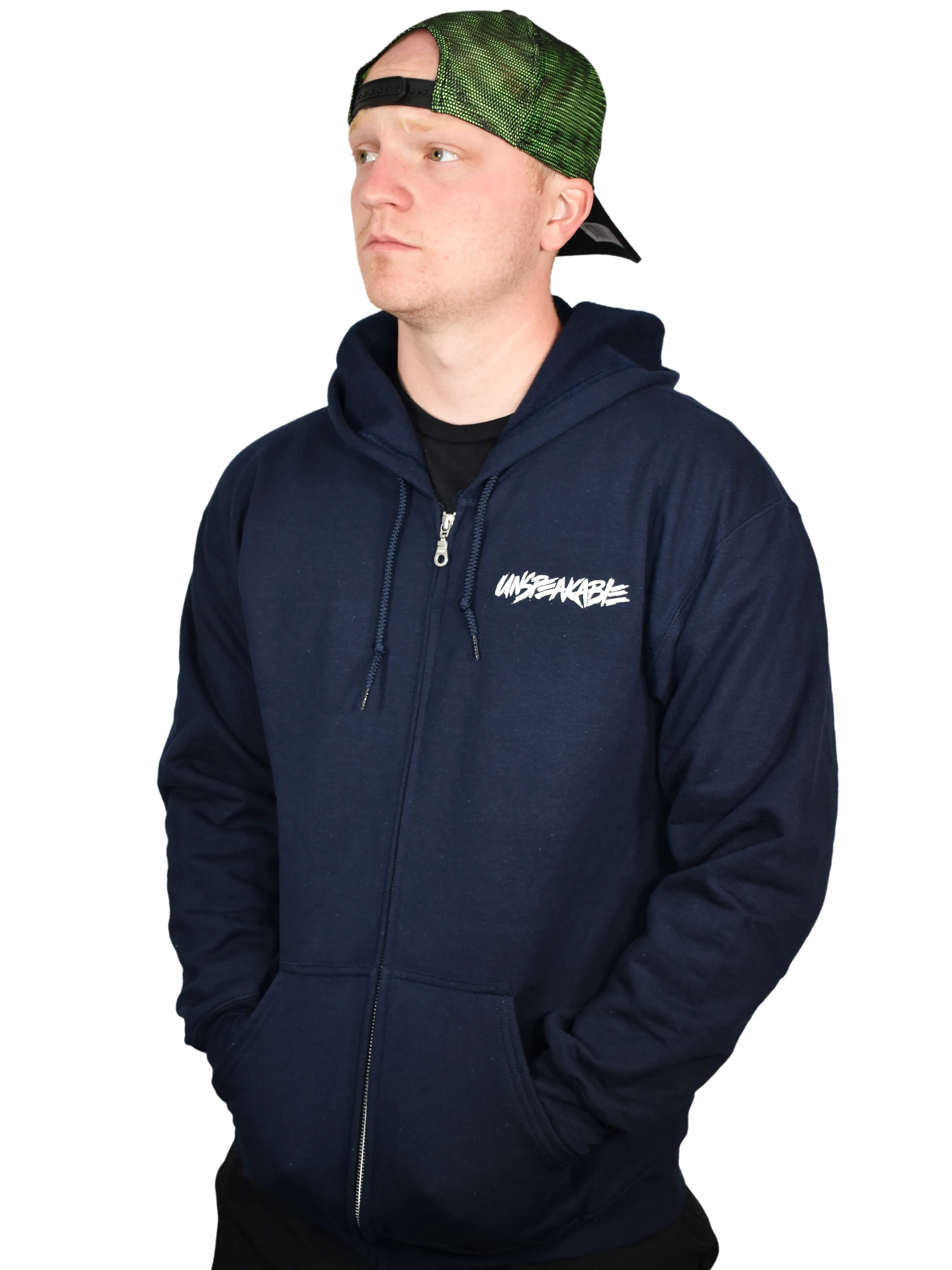 NAVY ZIPPER HOODIE