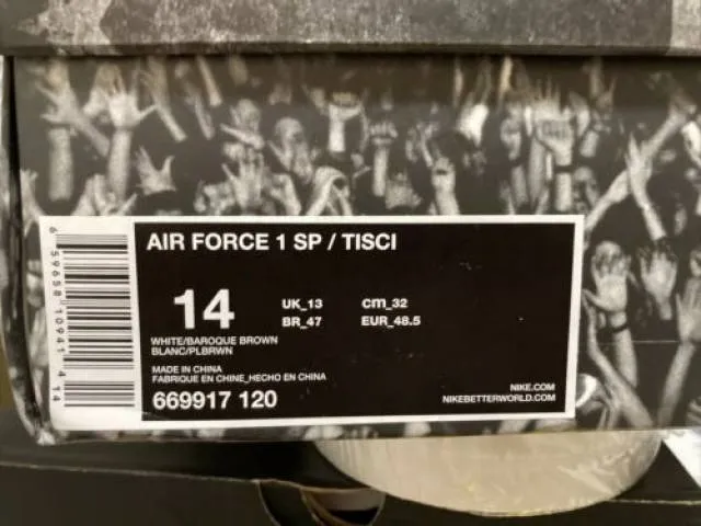 NDS & RARE SZ 14!  NIKE AIR FORCE 1 LOW SP "RICCARDO TIS...