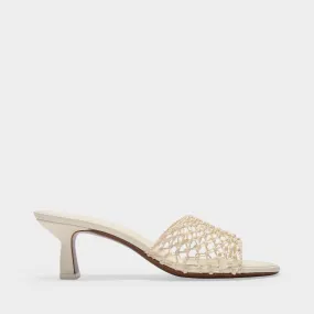 Neous  Lerna Sandals in Cream Cotton Canvas