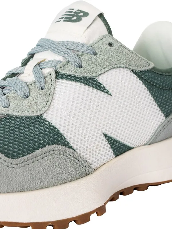 New Balance 327 Textile Trainers - Juniper/Dark Juniper
