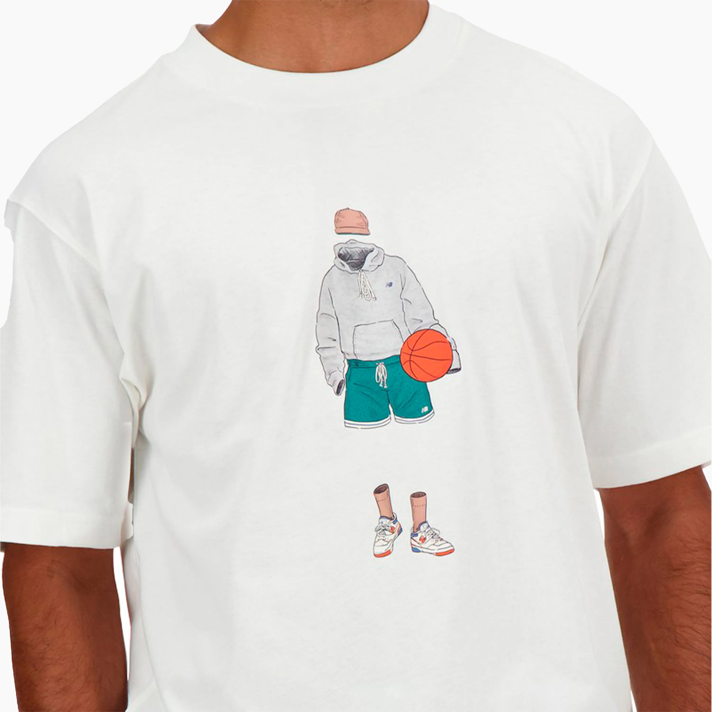 NEW BALANCE ATHLETICS BASKETBALL T-SHIRT WHITE - MT41578