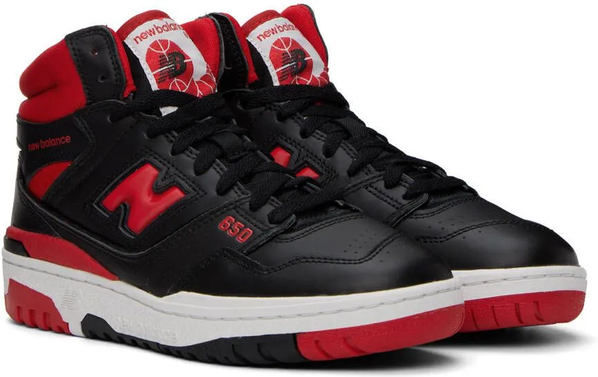 New Balance Black & Red 650R Sneakers