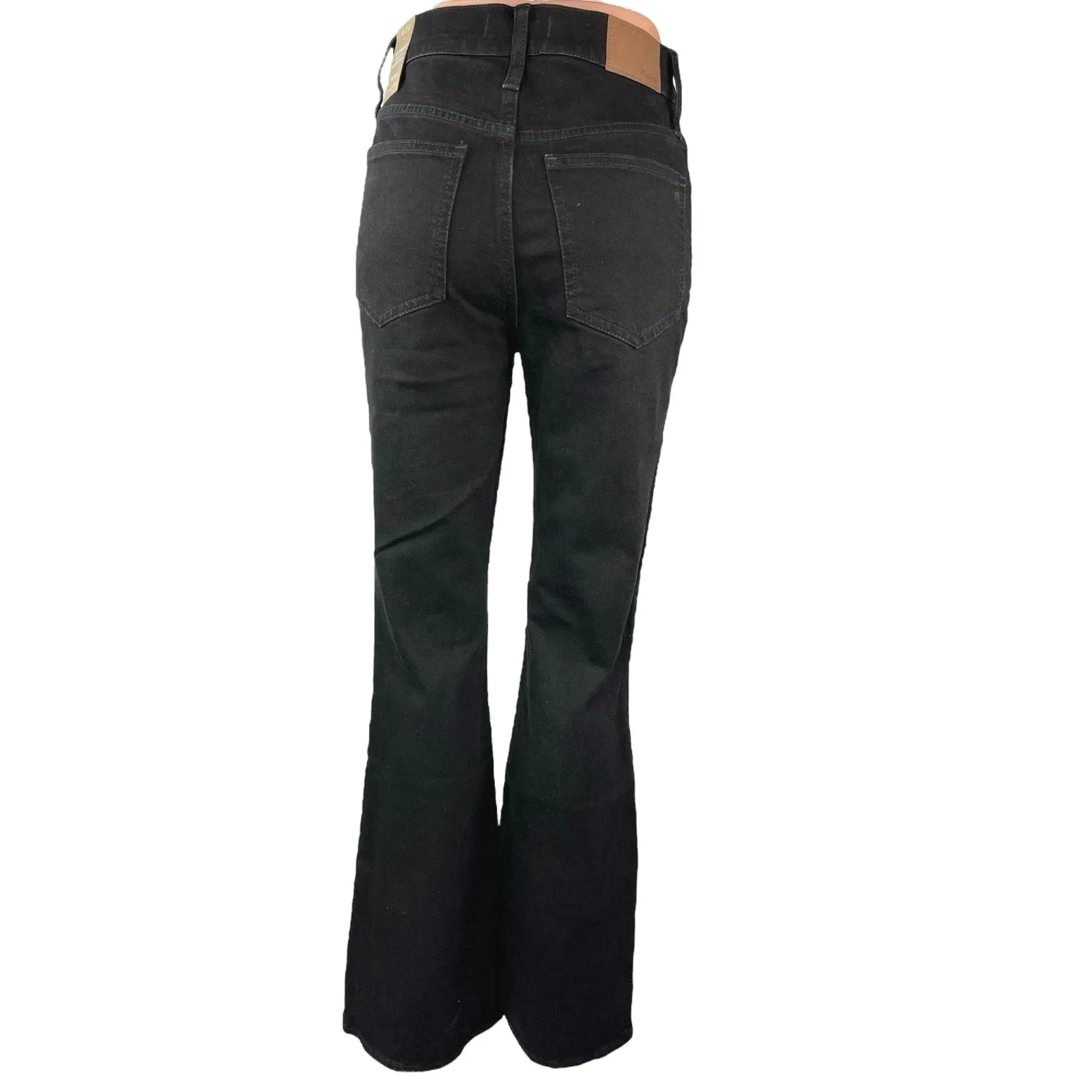 NEW Madewell Women's Black Perfect Vintage Bell Bottom Flare Denim Jeans Size 24