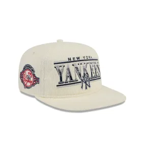 New York Yankees Throwback Corduroy Golfer Hat