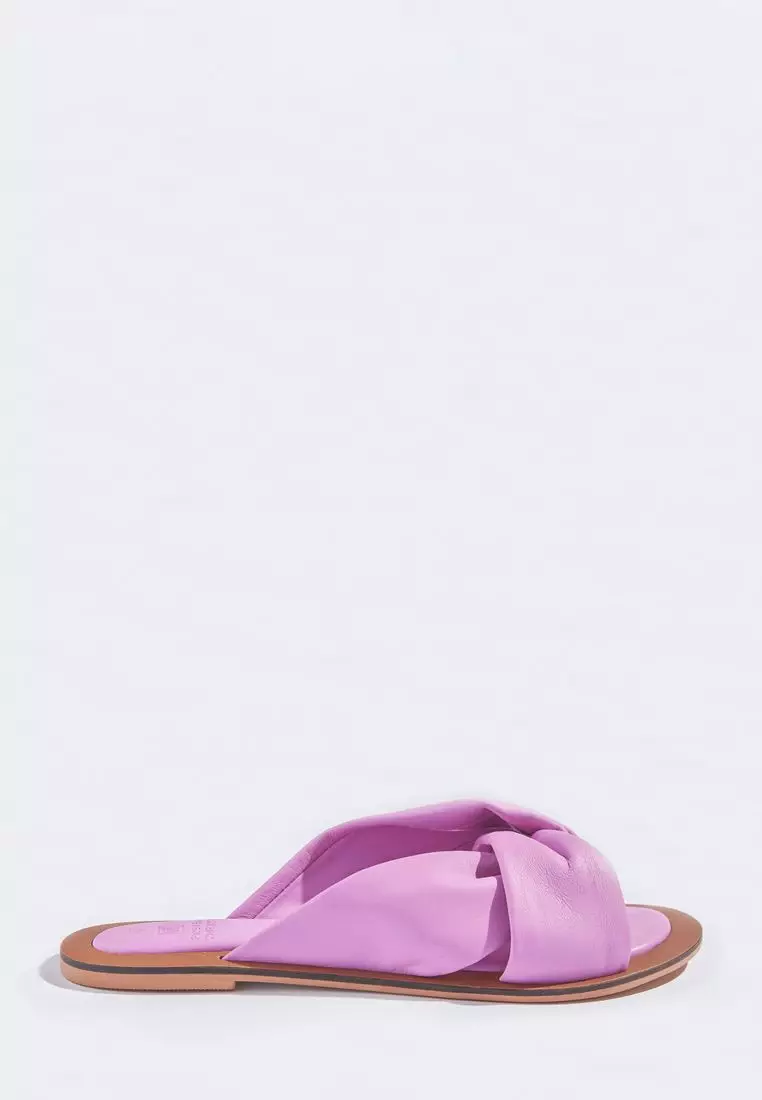 NEXT Forever Comfort® Leather Twist Detail Mule Sandals
