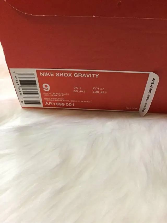Nib auth nike shox gravity sneakers