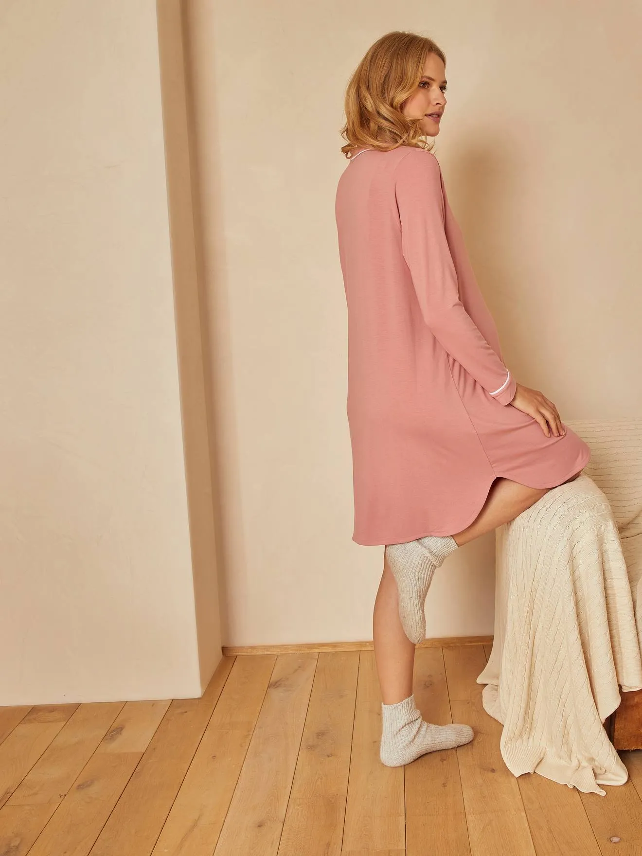 Nightie, Maternity & Nursing Special - pink