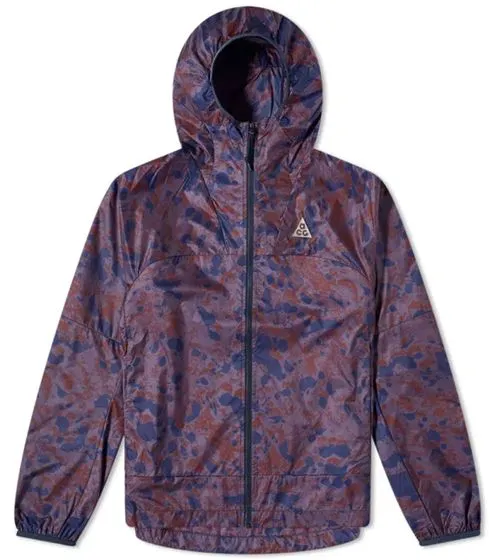 NIKE ACG Windproof Cinder Cone Chaqueta cortavientos con capucha para mujer DH7181-451 Púrpura