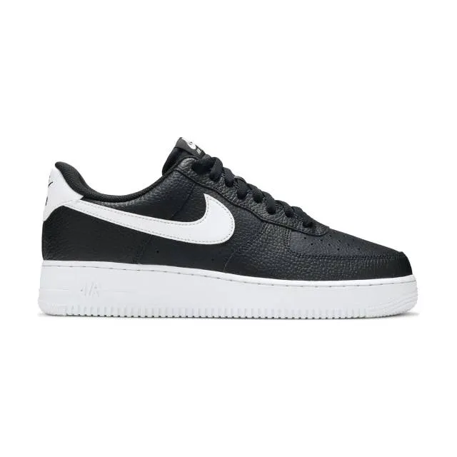 Nike air force 1 '07 (07 black/ white/ pebbled leather) men us 8-