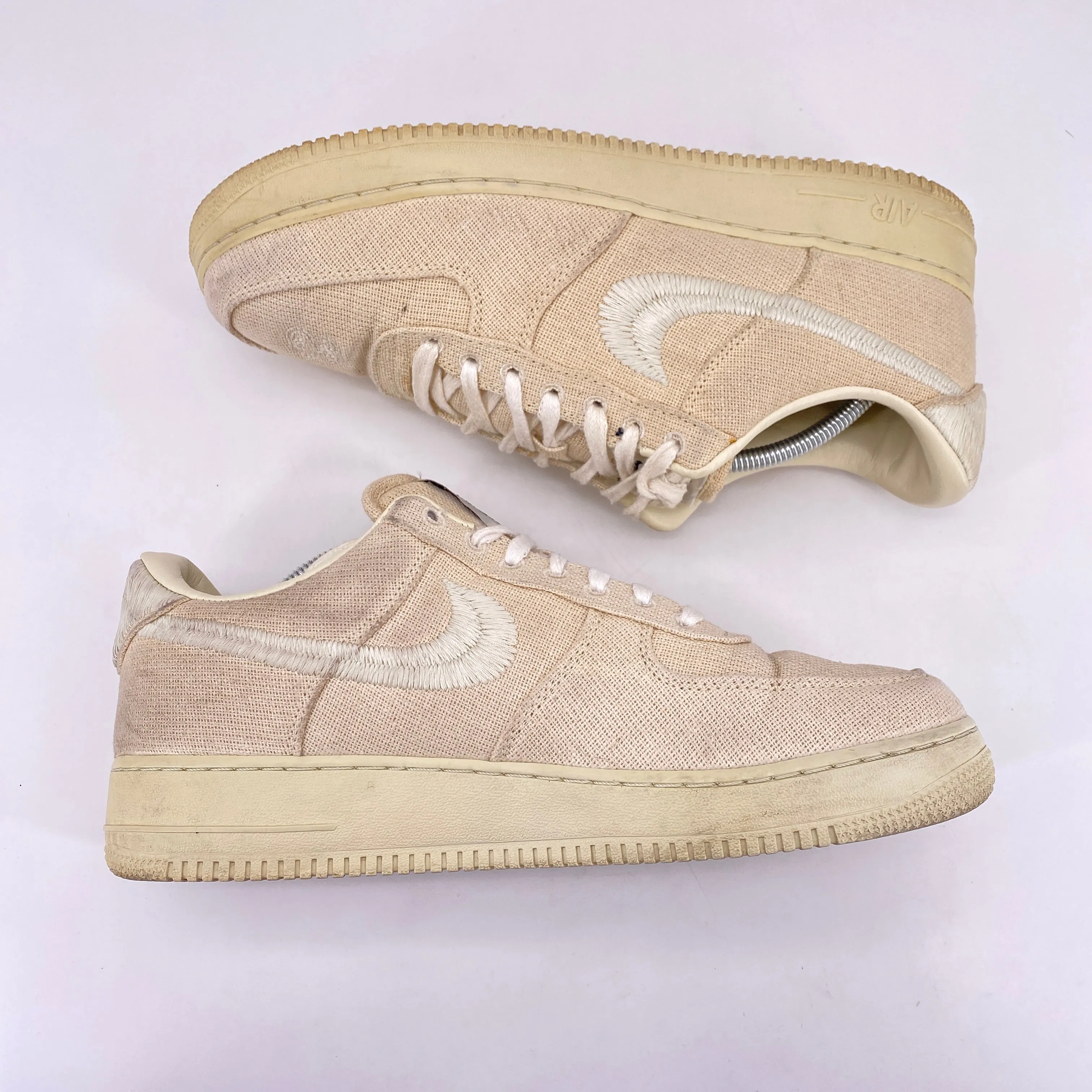 Nike Air Force 1 Low Stussy Fossil 2021 Used Size 12