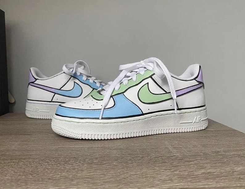 Nike Air Force 1 X Pastel Shoes With Ombré
