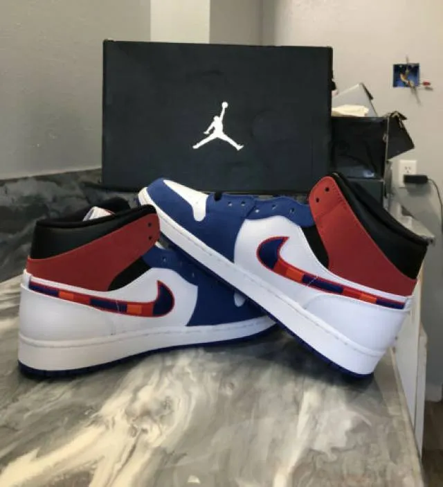 Nike air jordan 1 mid multicolor swoosh