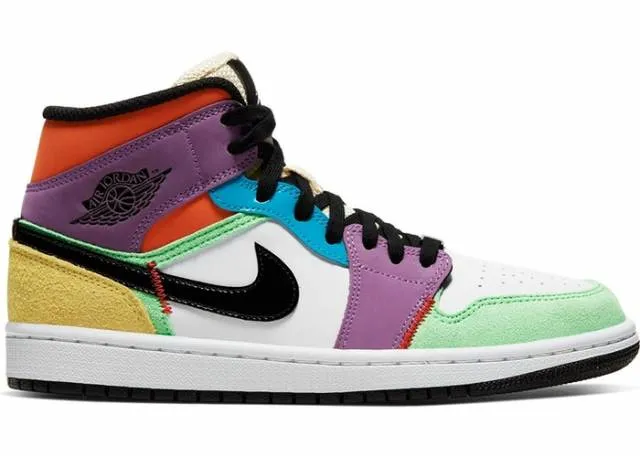 Nike air jordan 1 mid se multi color cw1140-100