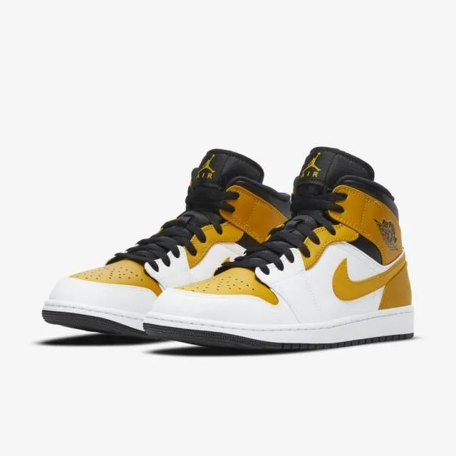 Nike Air Jordan 1 Mid (University Gold/ White/ Yellow Go...